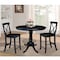 International Concepts Round 36 in Rd Extension Dining Table 34.9 inH, 2 X-Back Counter Ht Stools, Black, 36 in W, 48 in L K46-36RXT-S6132-2 - alternate 2